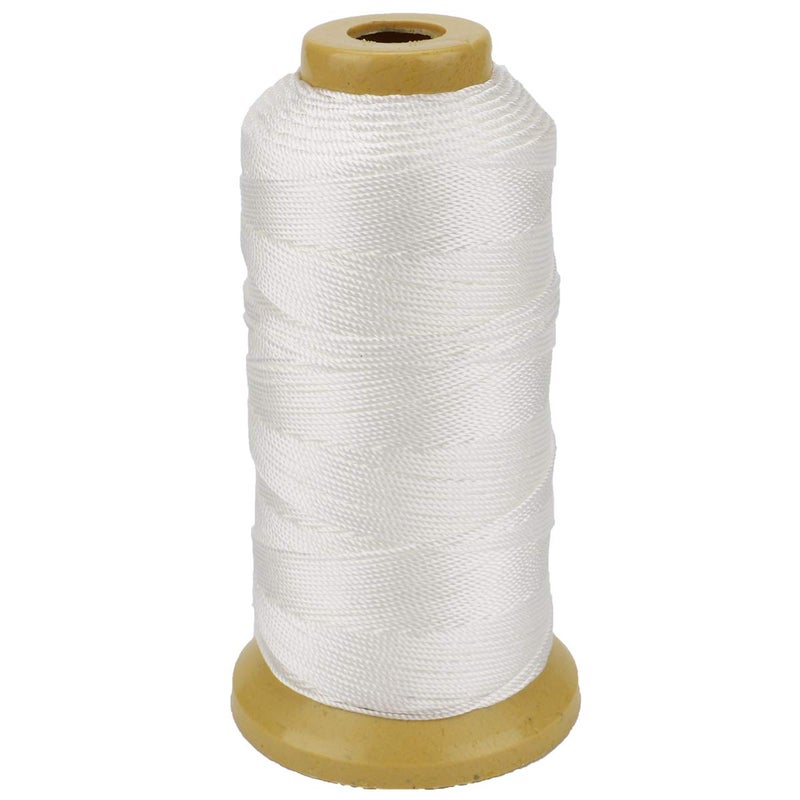 McFanBe 656 Feet Twisted Nylon Line Twine String Cord for Gardening Marking DIY Projects Crafting Masonry (White, 1mm-656 feet) - Image 1